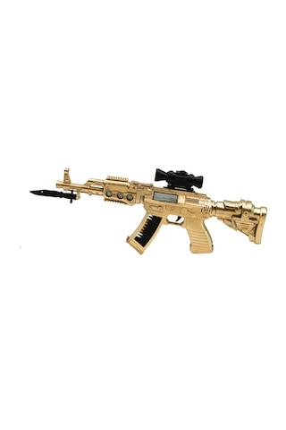 Oyuncak Tüfek Oyuncak Keleş Gold Işıklı Sesli 46 Cm