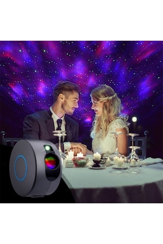 Triline Lazer Galaxy Yıldızlı Gökyüzü Projektör Gece Lambası Çok Renkli