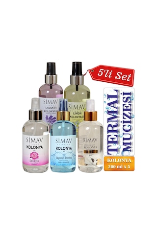 Simav Synaus Termal Sulu Kolonya Seti 5'li Spreyli 200 ML
