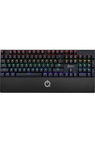 Qpart MECH-2000 Blue Switch Bilek Destekli Rgb Kablolu Mekanik Klavye