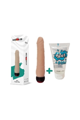 Hızlı Express Crazy Bull Vibes 17 Cm Titreşimli Realistik Vibratör Penis + 50 Ml Kaydırıcı