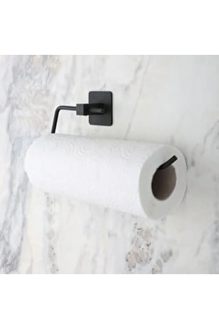 Kendiliğinden Yapışkanlı Siyah Paslanmaz Metal Rulo Havluluk Aparat 5492 Çr