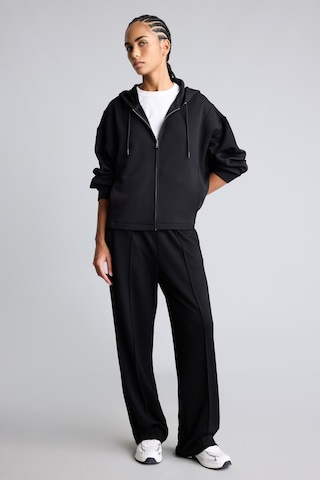Defacto Ultra Yumuşak Oversize Fermuarlı Kapüşonlu Cepli Basic Sweatshirt Hırka H5189ax26aubk81 Siyah-bk81