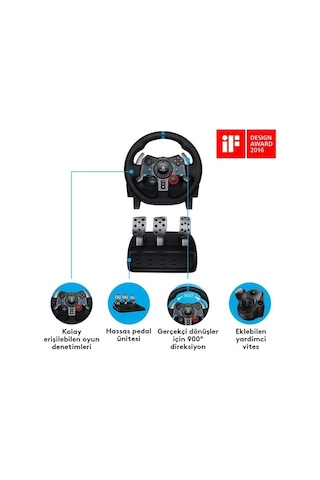 Logitech G G29 Ps5, Ps4 ve Pc ile Uyumlu Driving Force Yarış Dire