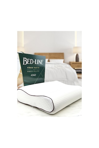 Visco Çift Boyun Destekli Double Comfort Yastık 38 54 12 13 Cm 2 Adet Beyaz