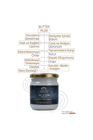 Valentines Professional Durulama Gerekmeyen Günlük Saç Bakım Terapisi 200 ML