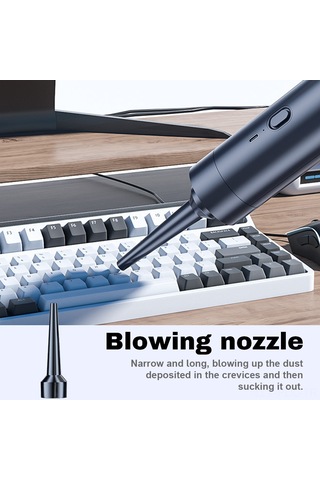 Padalink El Tipi Kablosuz Süpürge - 5000pa Güçlü Emme, Vantilatör, Şişirme Ve Vakum Fonksiyonu - Ev Ve Araç İçin, Beyaz Yerleşik Li-pil