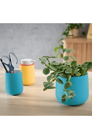 Leitz Cosy Seramik Saksı Mavi