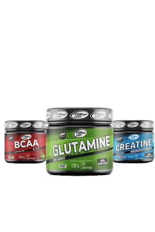 Fitness Gelişim Paketi 2- Bcaa 300 Gr. / Glutemine 120 Gr. / Creatin 120 Gr. Yeşil Elma