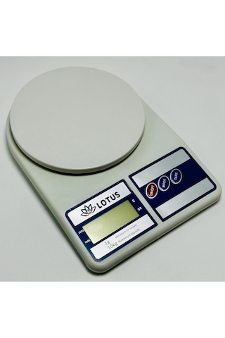 Lotus Dijital Mutfak Terazisi 10kg - 1gr Yüksek Hassasiyetli Terazi Bej
