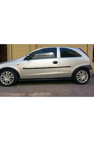 Opel Corsa C Yan Marşpiyel Seti Plastik 2 Adet Mat Siyah 2000 2001 2002 2003 2004 2005 2006 Karlık+ek+bodykit