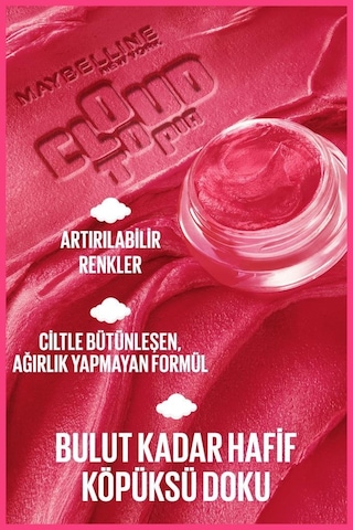 Cloudtopia Köpük Dokulu Mat Allık & Ruj 01 Twilight Berry 3600531717179-11334