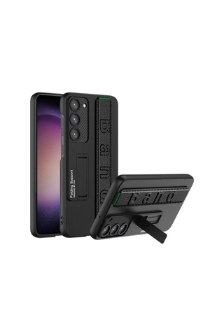 Galaxy S24 Plus Kılıf Standlı El Tutacaklı Zore Band Kapak Siyah
