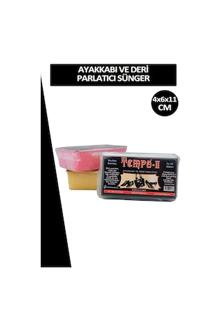 Tempo Naturel Ayakkabı ve Deri Parlatma Süngeri Siyah