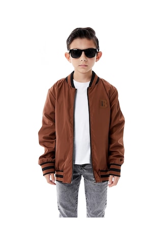 Benitto Kids Erkek Çocuk Kapüşonlu Çift Taraflı Mevsimlik Yağmurluk 51364 Kahve