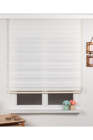 Networkavm Düz Beyaz Zebra Perde Beyaz