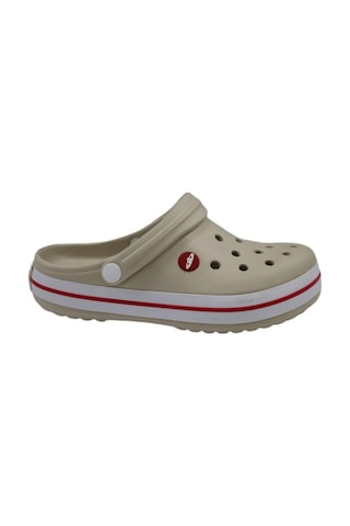 Akınalbella Akınal E195 Bej Beyaz Kırmızı (36-45) Unisex Sabo Terlik (488505589)