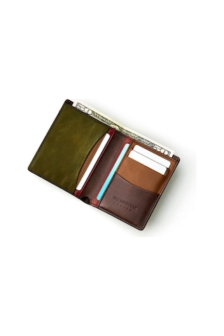 Dayton Hakiki Deri Kahve Plus Color Erkek Ince Tasarım Çok Bölmeli Rfid Korumalı Cüzdan Kahverengi