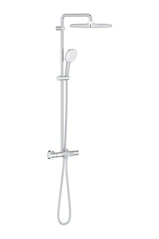 Grohe Tempesta System 250 Cube Duvara Monte Termostatik Bataryalı Duş Sistemi - 26975001 Gümüş