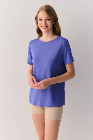 Suwen Essence Nights Modal T-shirt Sh26901607c015 Mavi