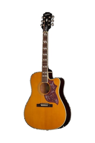 Epiphone Hummingbird Studio Ec Elektro Akustik Gitar Antique Natural