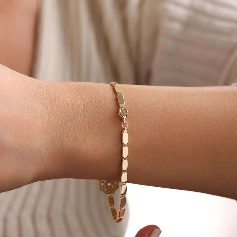 14 Ayar Octa Shine Bileklik 3 Mm 19 Cm T14424 Renkli