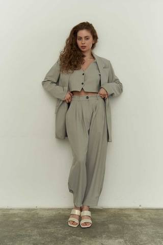 Mai Collection Mai Studios Co. Polly Gri Üçlü Ceket Takım Gri