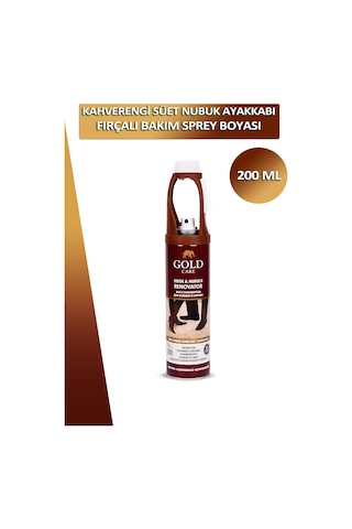 Gold Care Süet Nubuk Ayakkabı Temizleyici Fırçalı Bakım Sprey Boyası 200 Ml 001