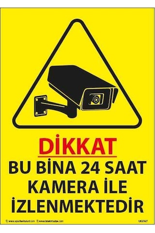 Fezzpirint Dikkat Bu Bina 24 Saat Kamera Ile Izlenmektedir Ölçü 25 35 Dekote