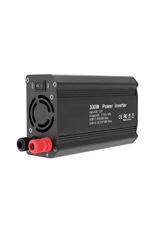 Besthome1 300w Araç İnvertörü - 12v Dc'den 110v Ac, Pd65w Qc3.0 Usb, Siyah, Eu Fiş