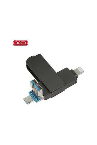 Özel Seri Pratik Aktarım Kolay Dk06 128gb Usb 3.0 Flash Bellek 3'ü 1 Arada Metal Siyah