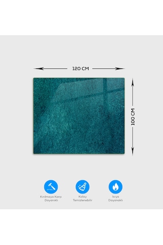 Cam Sandalye Matı Zümrüt Yeşili Doku 100cm X 120cm