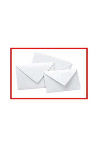Düğün Atkı Zarfı, Mektup Zarfı,para Zarfı,beyaz 1.hamur Davetiye Zarfı 114x162mm 3 Paket 300 Adet