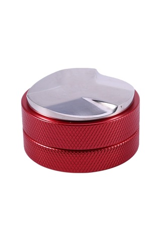 Espresso 58mm Kahve Dağıtıcı Eşitleme Aracı Üç Açılı Eğimli Macaron Kahve Sabotajı-kırmızı