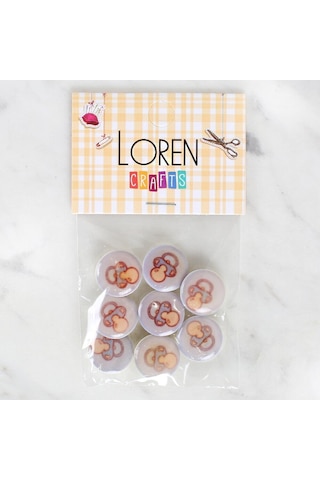 Loren Crafts 8'li Emzik Düğme - 1009