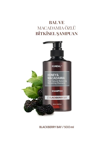 Kırılma Karşıtı Besleyici Bakım Şampuanı Kundal Honey& Macadamia Nature Shampoo 500ml Blackberry Bay