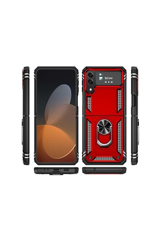 Mobilteam Galaxy Z Flip 4 Uyumlu Vega Kılıf-mavi Mavi
