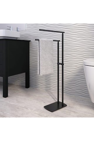 Florida Ayaklı Havluluk, İkili, 15.3 X H89.9 X 39cm - Mat Siyah