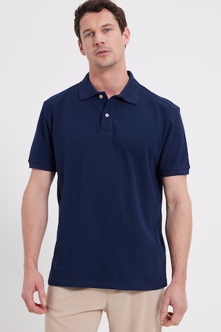 Tudors Erkek Regular Fit Klasik Kesim %100 Pamuk Düz Pike Lacivert Polo Yaka Tişört-46246 Lacivert