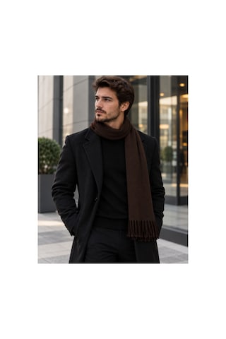 Aydincapqa Unisex Selanik Örgü Görünümlü Triko Atkı Püsküllü Kışlık Boyun Atkısı 165x20 Metalik - 944087051 Metalik