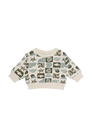 Antebies Okyanus Desen Sweatshirt Renkli