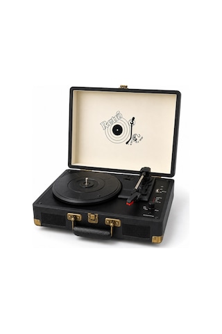 Jng-1032spk Nostaljik Pikap Plakçalar 33-45-78 Lik Plak Uyumlu Plak Çalar Bluetooth Lu Aux Usb Girişli Mp3 Çalar Bond Çanta Tipi Pikap