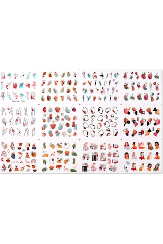 Su Transferli Nail Art Sticker D001 51025-1