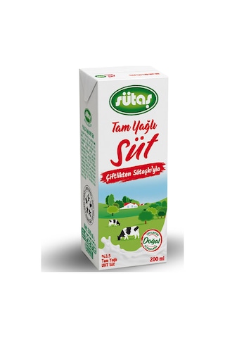 Sütaş Tam Yağlı Süt  200 ML