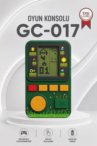 Premium Oyun Kolu Atari Joystick Tetris Gameboy Gc017 Yeşil Cep Mini