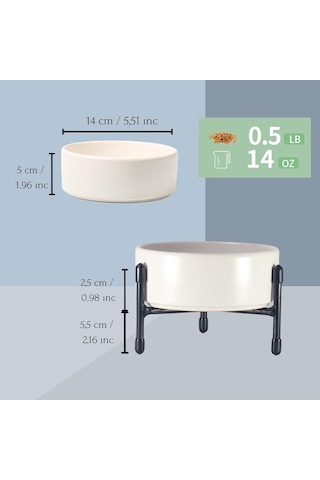 Evcil Hayvanlar İçin Seramik Mama-su Kabı Yüksekliği Ayarlanabilir Metal 3 Ayaklı Standı İle Sarı
