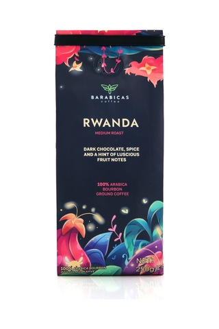 Barabicas Rwanda 100% Arabica Bourbon Medium Roast Öğütülmüş Kahve 250 G