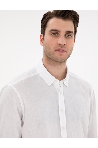Pierre Cardin Erkek Beyaz Gömlek Desenli 50303388-vr013 Beyaz