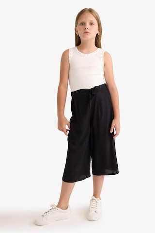 DeFacto Kız Çocuk Culotte Geniş Paça Viskon Kapri T3877A625SMBK27 Siyah