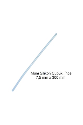 Silikon Mum Çubuk, İnce 7,5 X 300 Mm 10 Adet